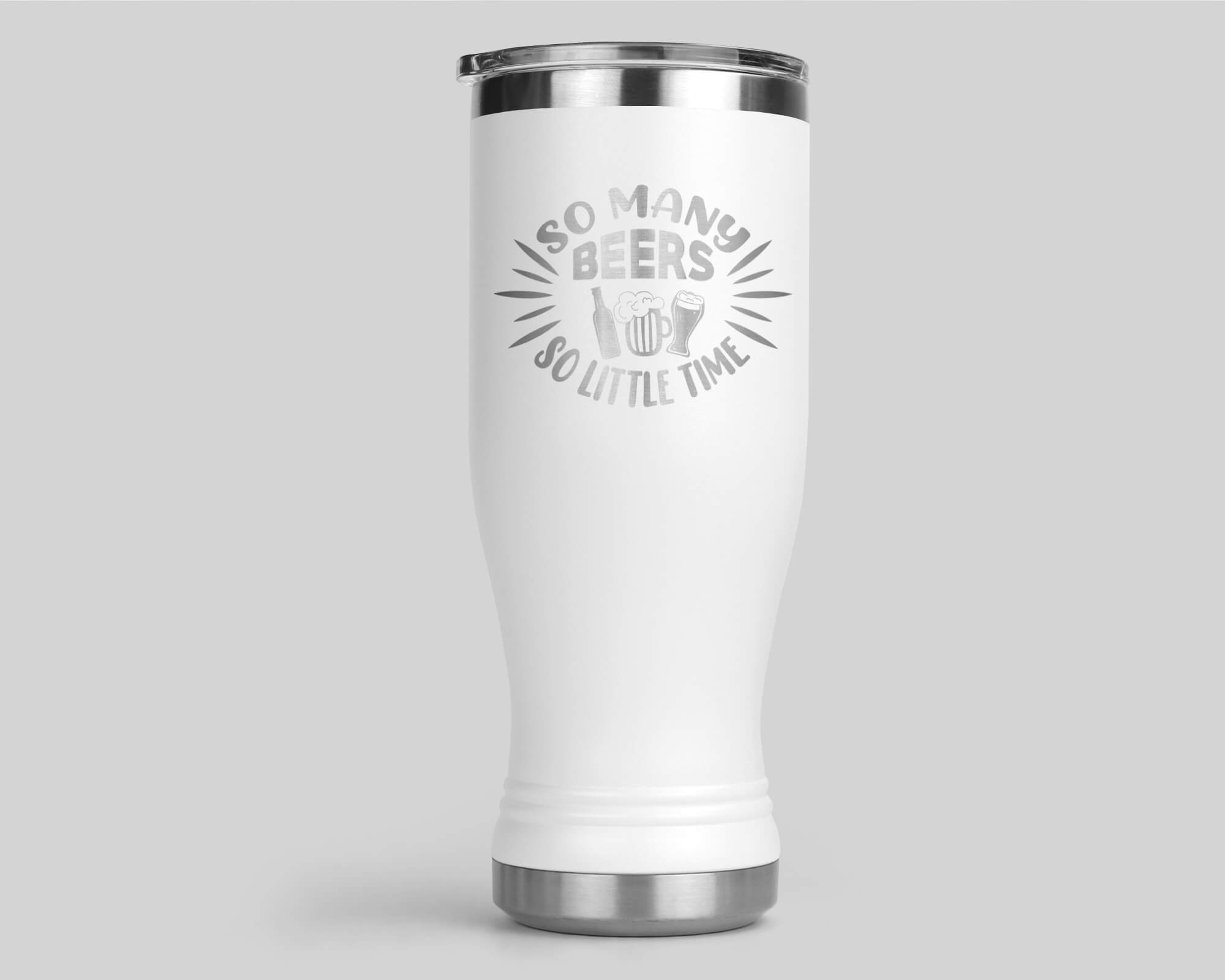 Laser Engraved 20oz Stainless Steel Pilsner Tumbler Beer Designs! - Image 3
