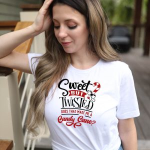 Sublimated White Sweet But Twisted T Shirt Adult Sizes