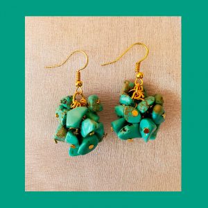 Turquoise Cluster Earrings