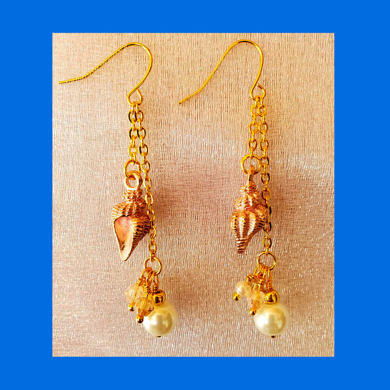 Ocean style earrings.