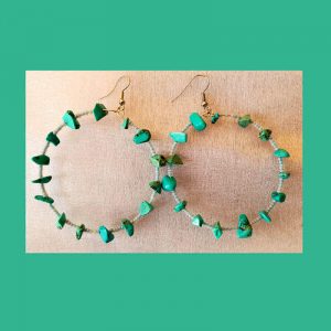 Turquoise Hoop Earrings.