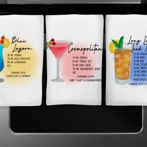 Custom Sublimated Mixed Drink Waffle Towels