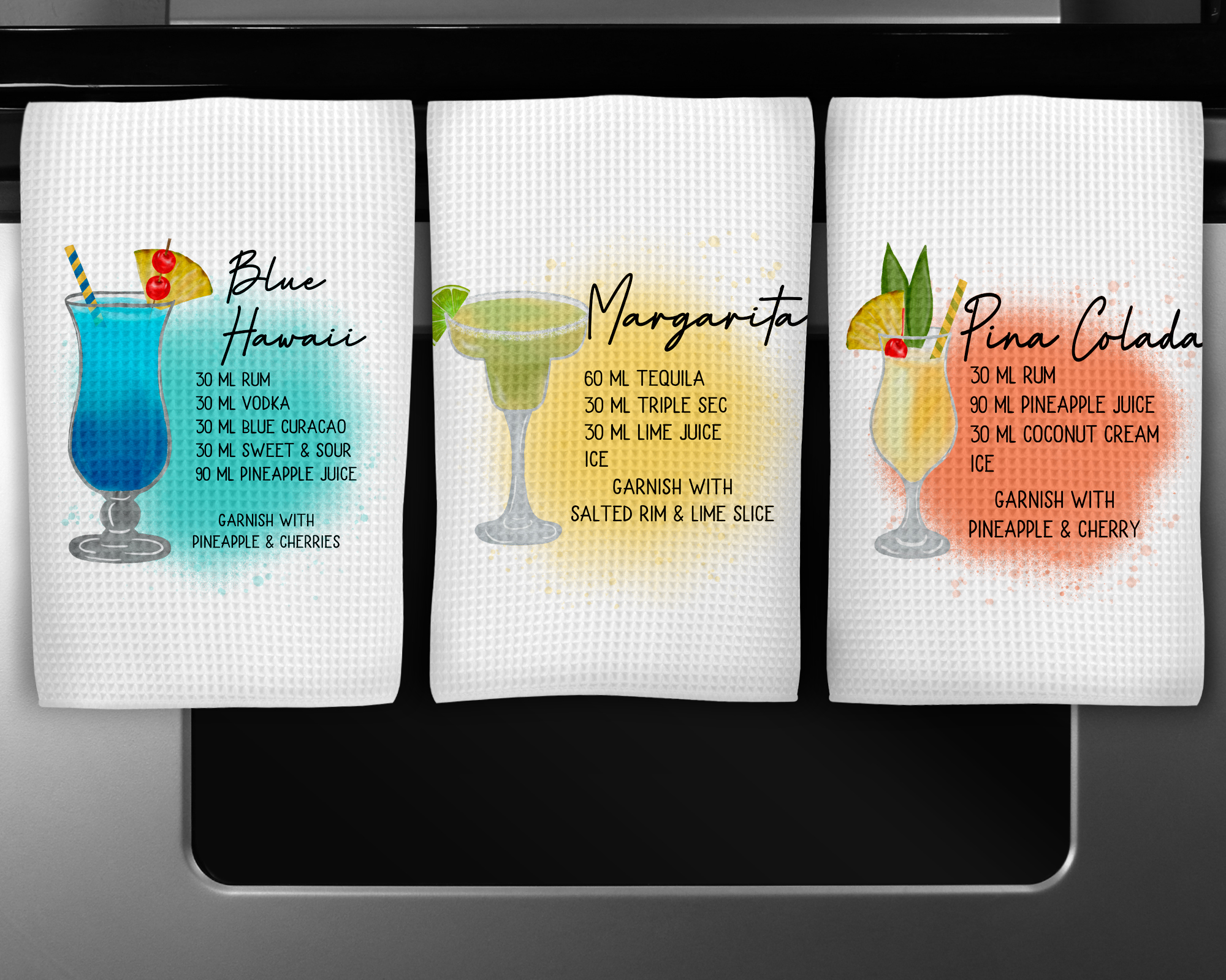 Custom Sublimated Mixed Drink Waffle Towels - Image 4