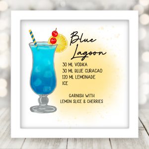 Drink Recipe Art Custom Sublimated and Framed