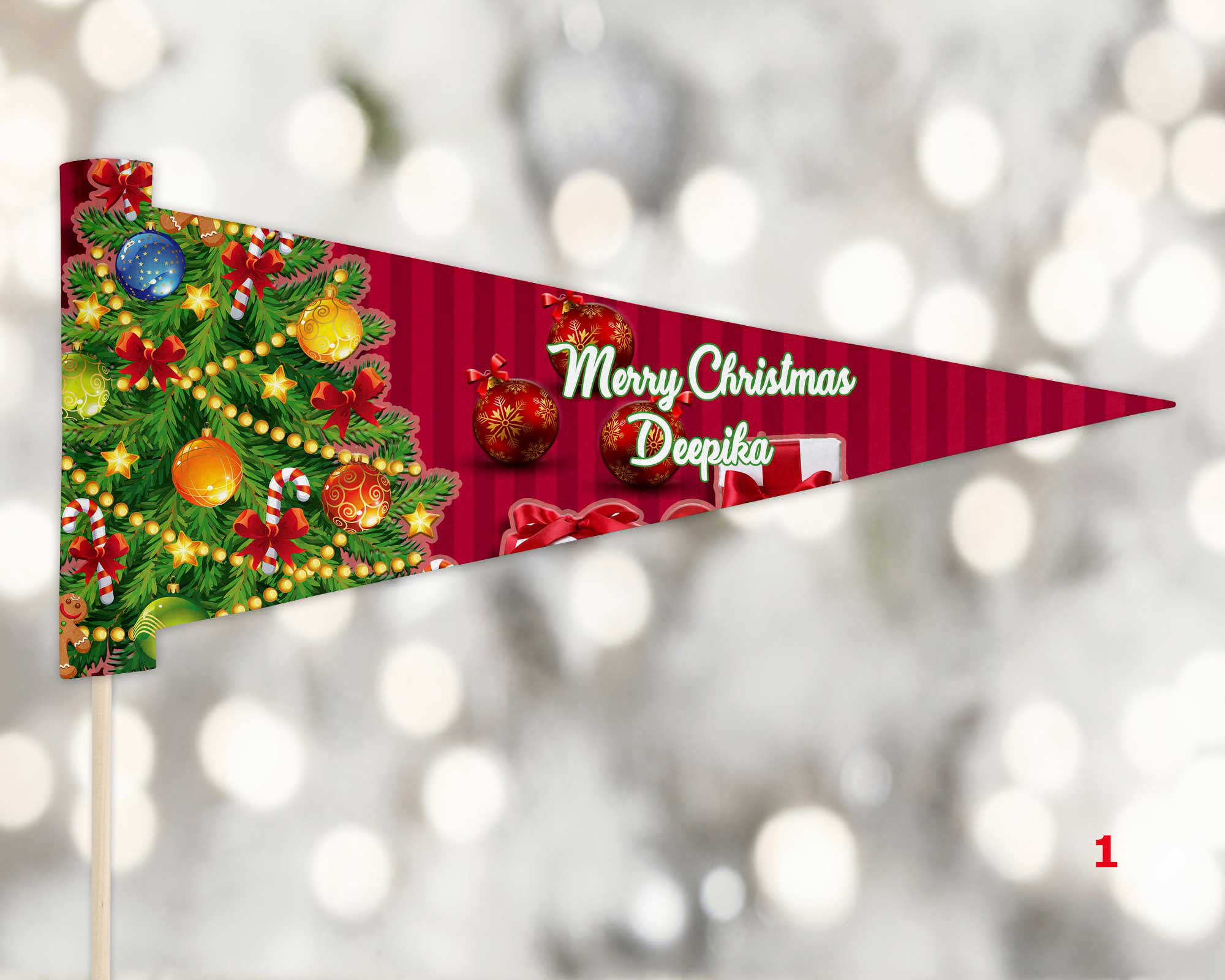 Custom Sublimated Holiday Pennants Assorted Designs - Image 8