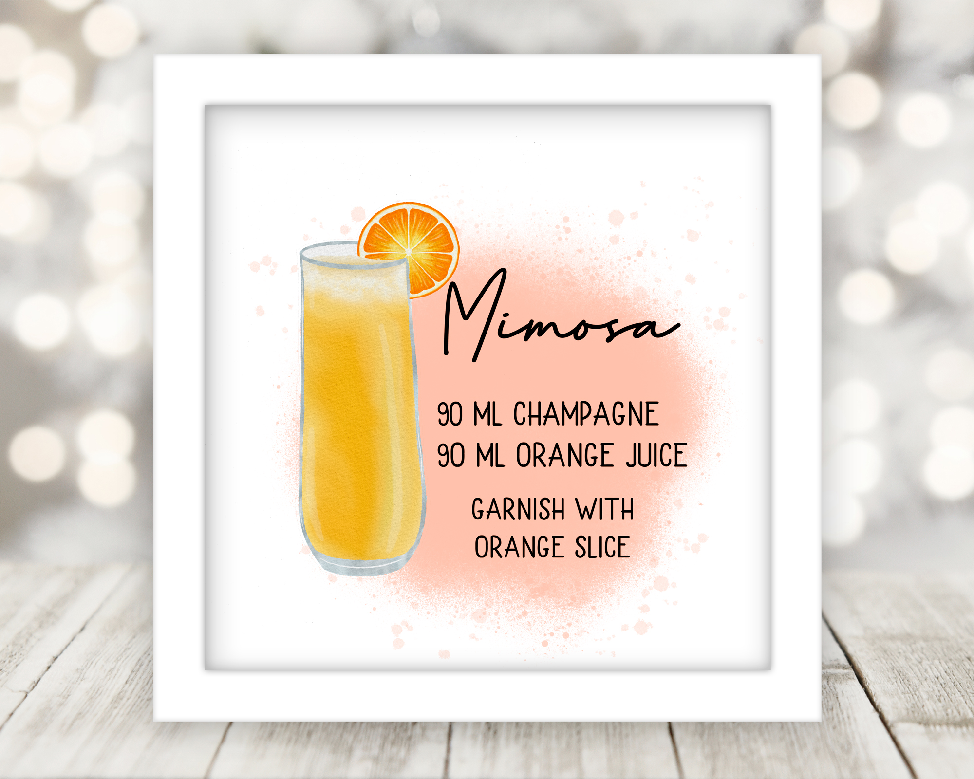 Drink Recipe Art Custom Sublimated and Framed - Image 10
