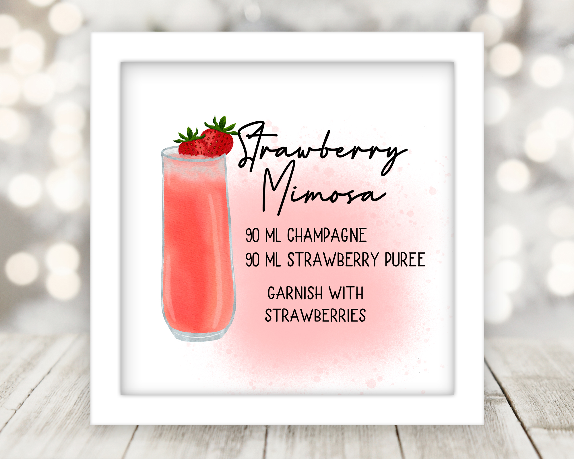 Drink Recipe Art Custom Sublimated and Framed - Image 3