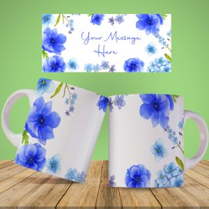 Blue Floral Mug