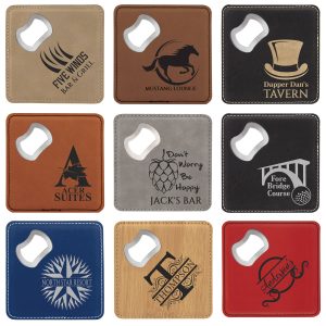 Laser Bottle Opener Coaster
