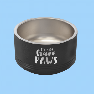 Custom Laser Engraved Pet Bowls Assorted Colors