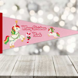 Custom Sublimated Holiday Pennants Assorted Designs