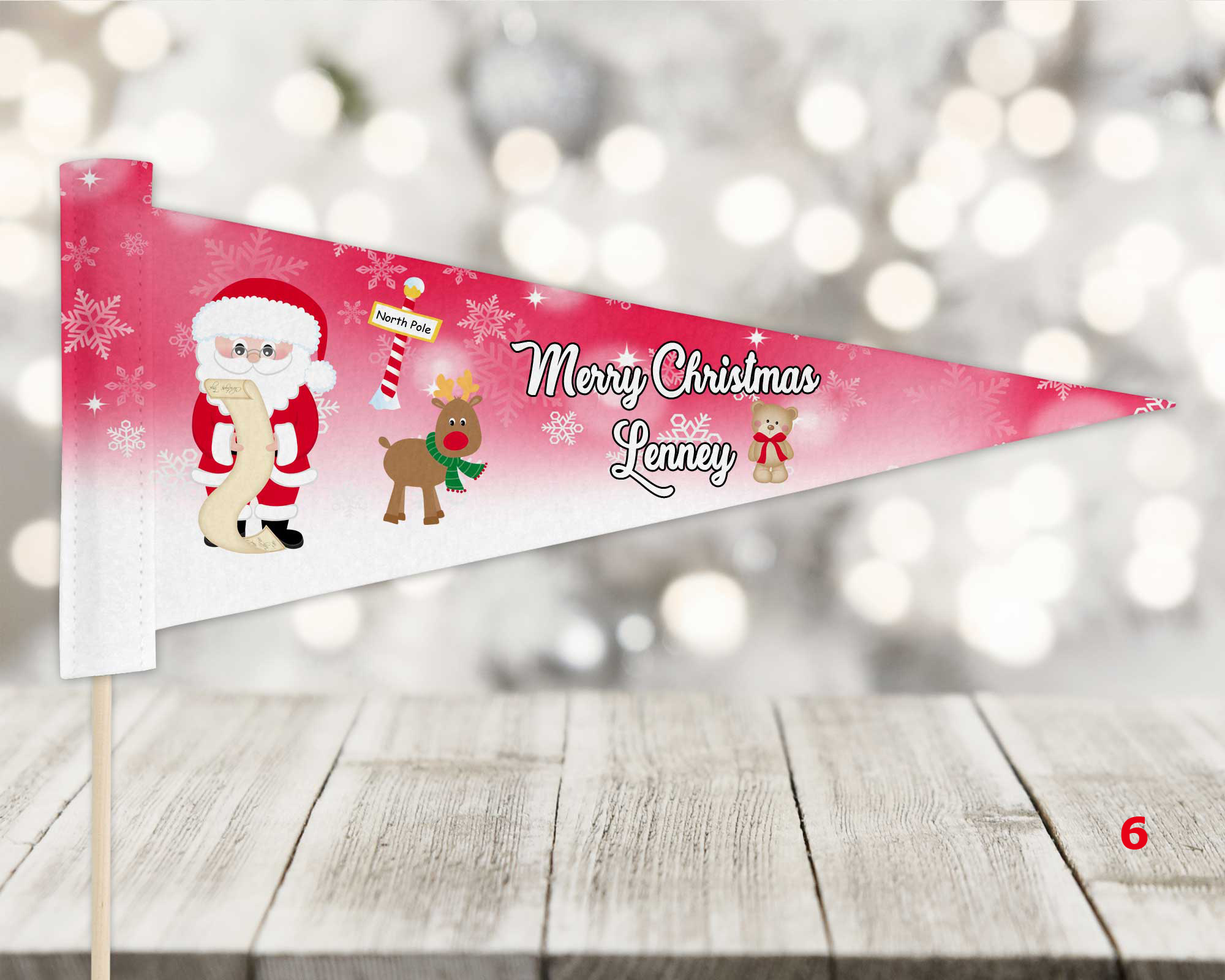 Custom Sublimated Holiday Pennants Assorted Designs - Image 4