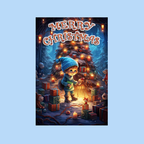 Merry Christmas Flag Girl Garden Flag For Yard Decoration.