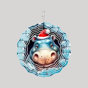 Christmas Hippo Wind Spinner.