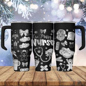 Laser Engraved One Merry Nurse Tumbler