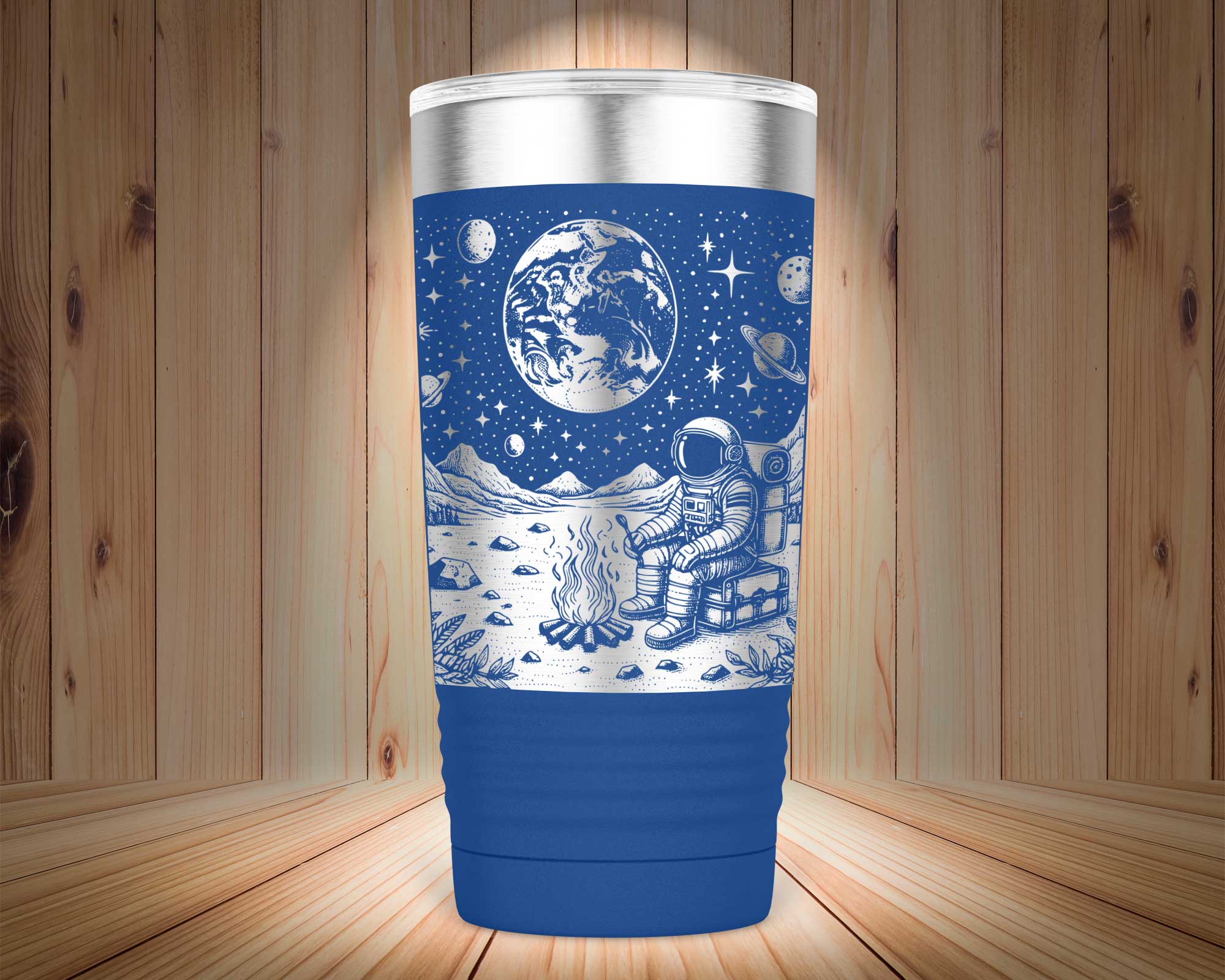 Solitude Astronaut In Space 20oz Stainless Steel Tumbler - Image 3