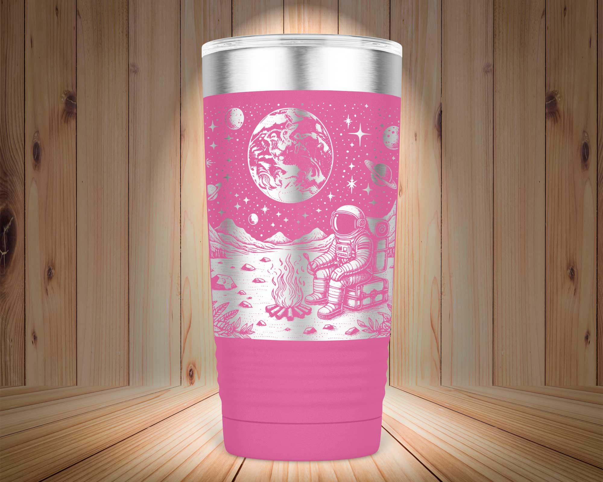 Solitude Astronaut In Space 20oz Stainless Steel Tumbler - Image 4