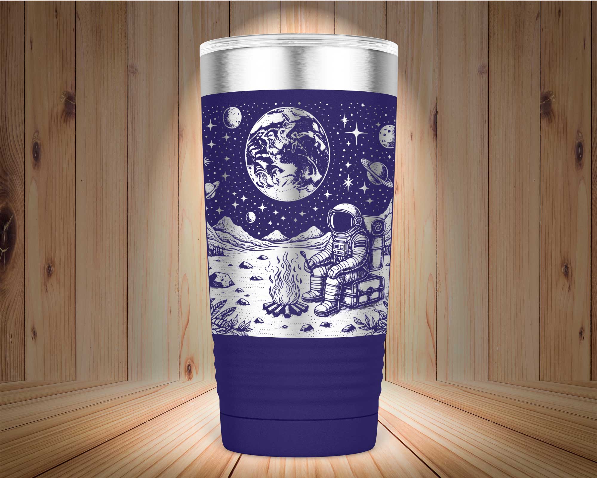 Solitude Astronaut In Space 20oz Stainless Steel Tumbler - Image 2