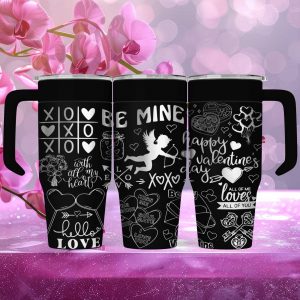 Cupid's Valentine Laser Engraved Love Me Tumbler