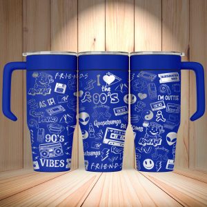 Back To The 90's Retro Laser Engraved Tumbler