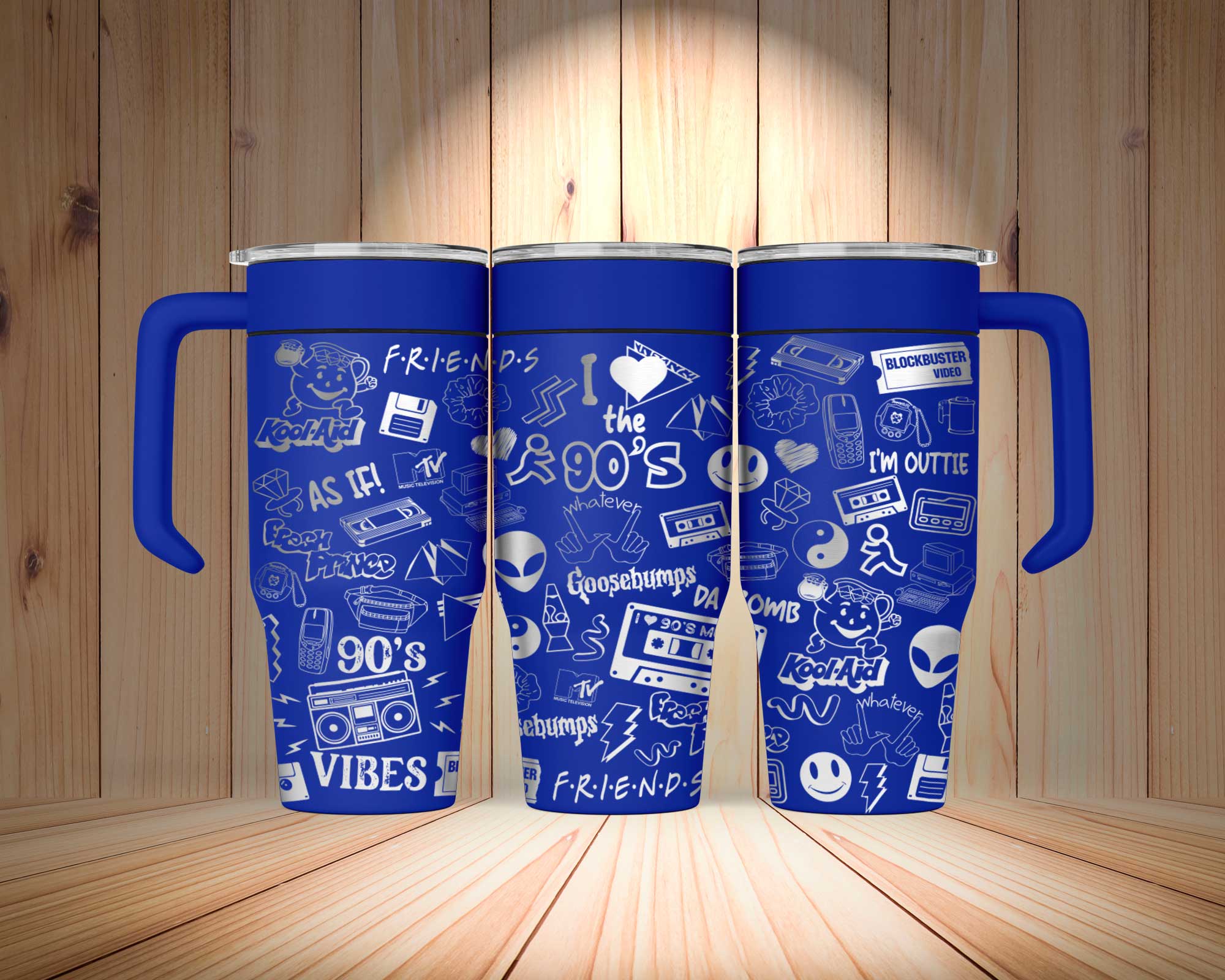 Back To The 90's Retro Laser Engraved Tumbler