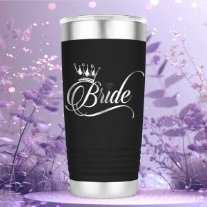 Custom Laser Engraved Wedding Tumblers Bride and Groom