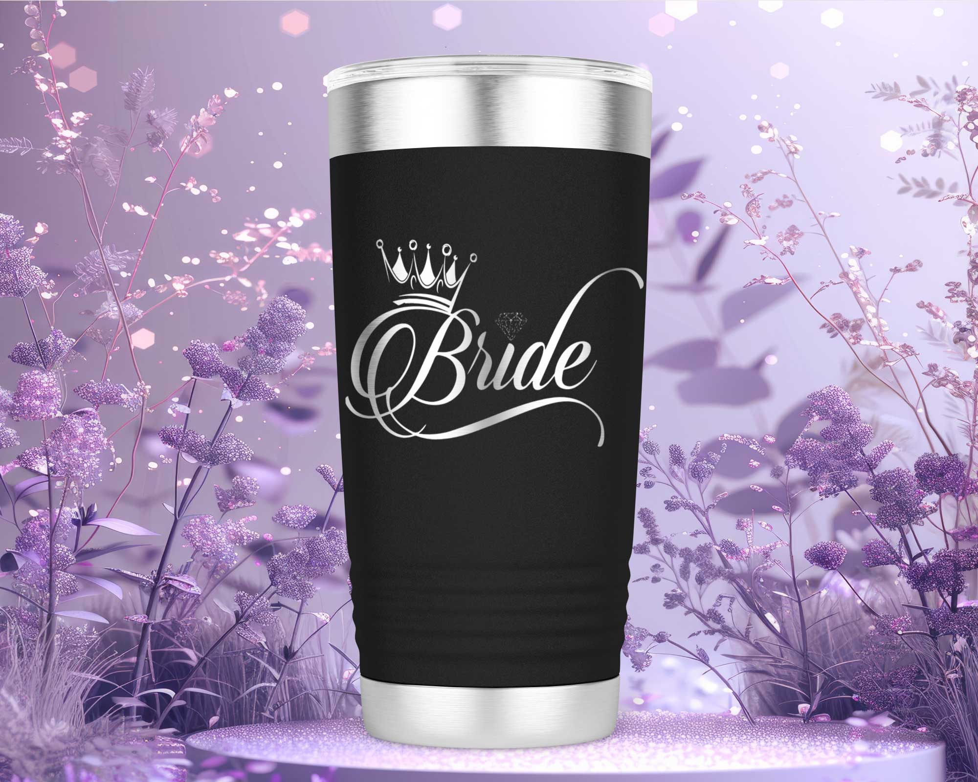 Custom Laser Engraved Wedding Tumblers Bride and Groom