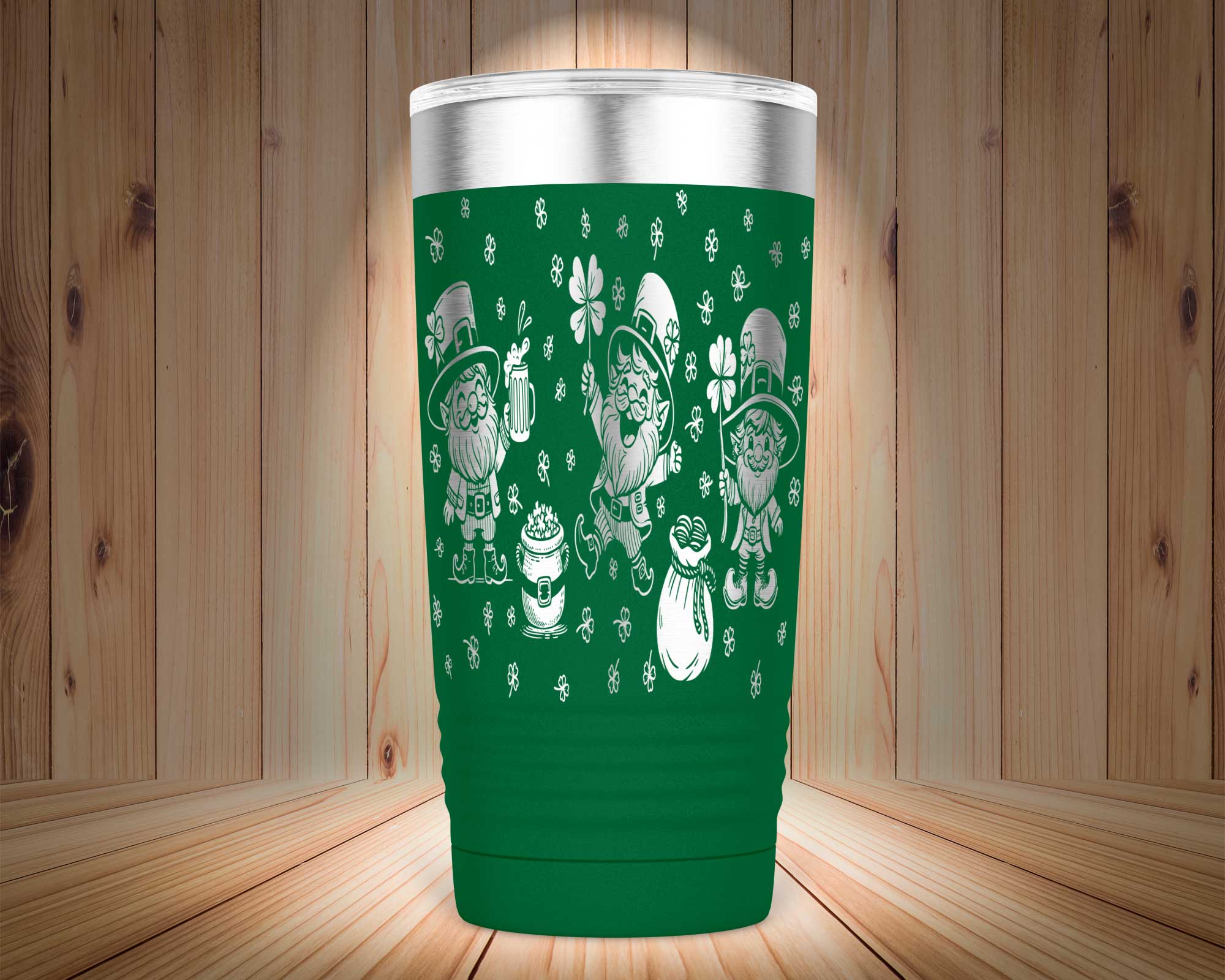 Saint Patrick's Laser Engraved Gnome Tumbler