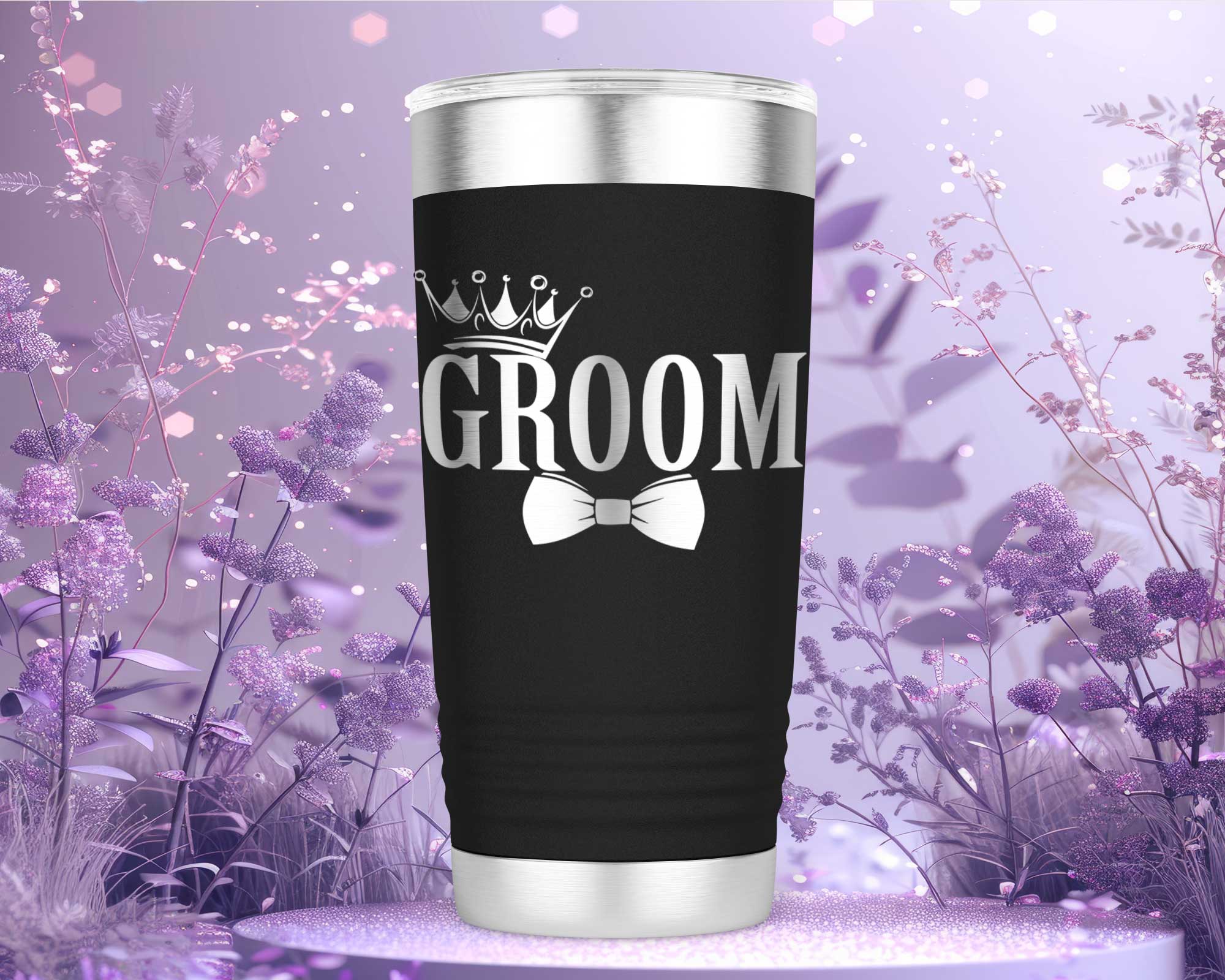 Custom Laser Engraved Wedding Tumblers Bride and Groom - Image 2