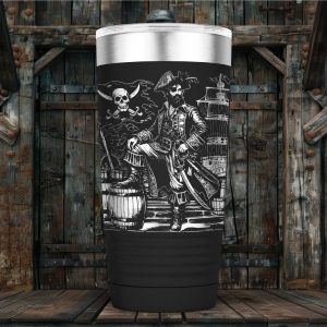 Yo Ho Matey  Laser Engraved Pirate 20oz Stainless Steel Tumbler