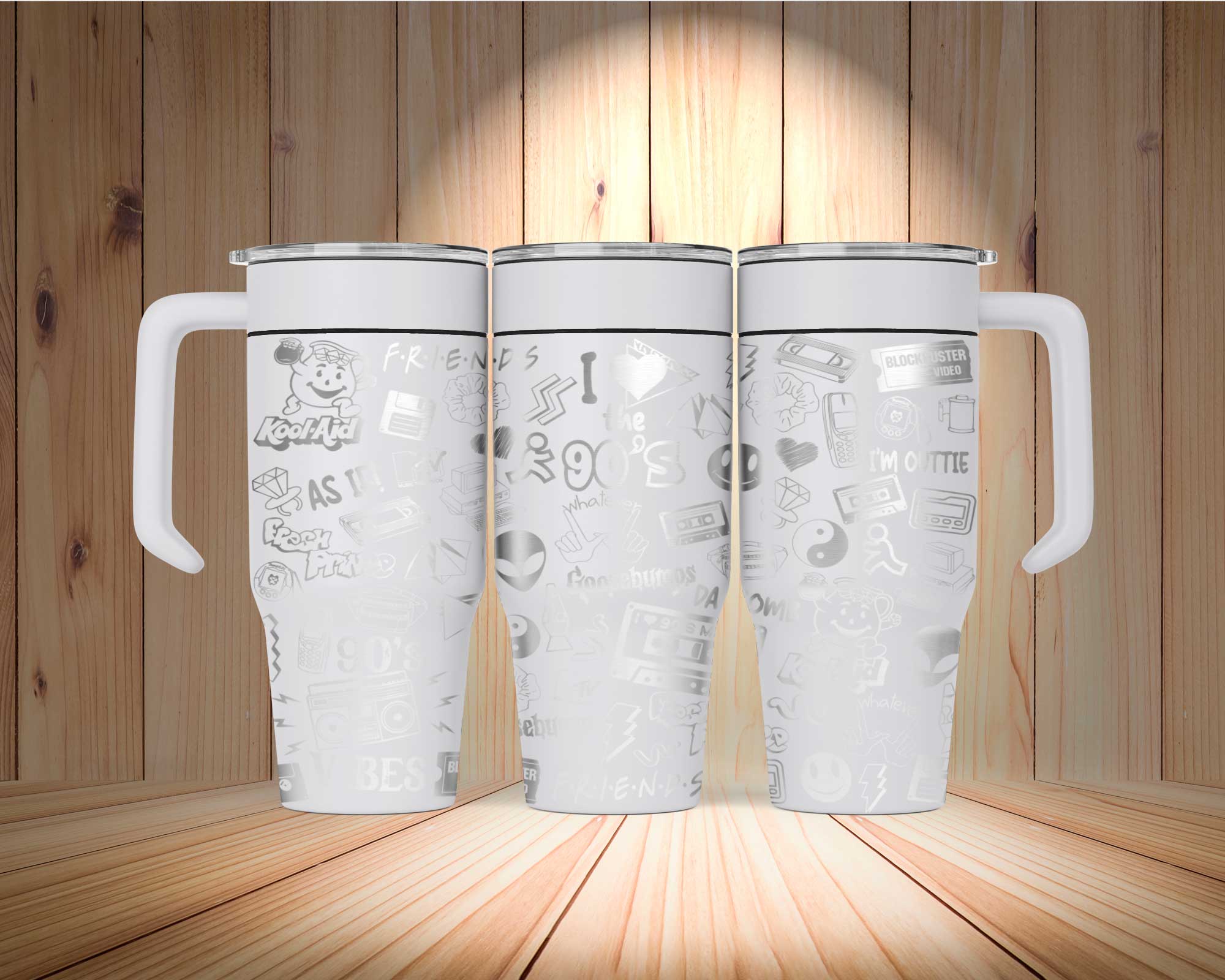 Back To The 90's Retro Laser Engraved Tumbler - Image 6