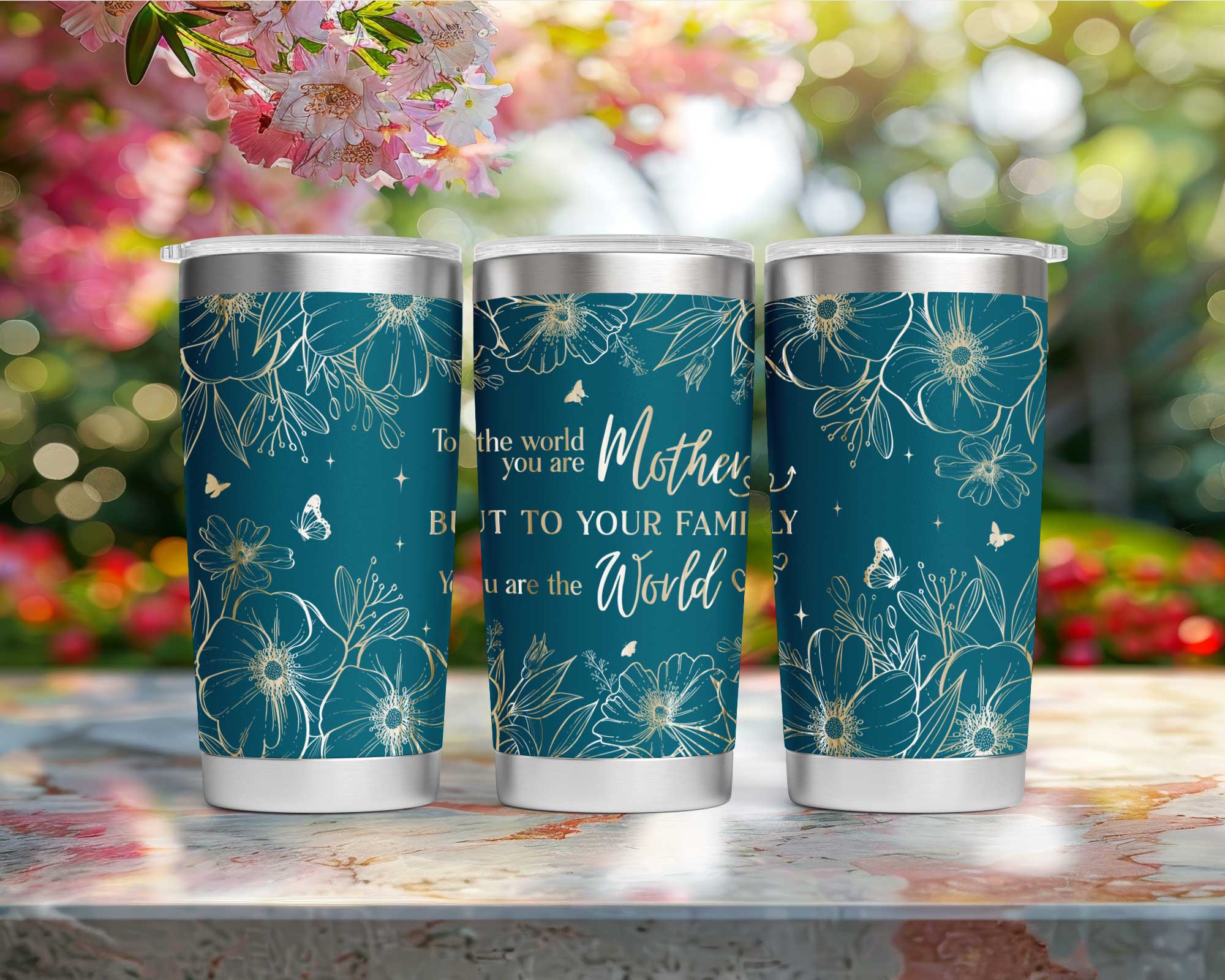 To The World You Are Mother Custom Laser Engraved Tumbler
